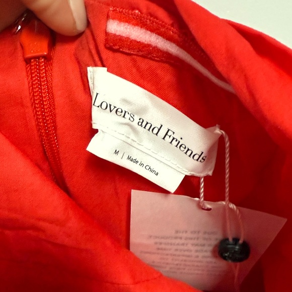 Lovers & Friends Abigail Mini Dress Red Sz M - Picture 5 of 5